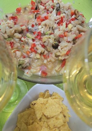 Una foto de Ceviche simple y fácil