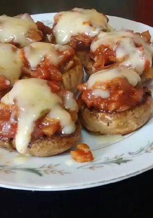 Una foto de Champiñones rellenos