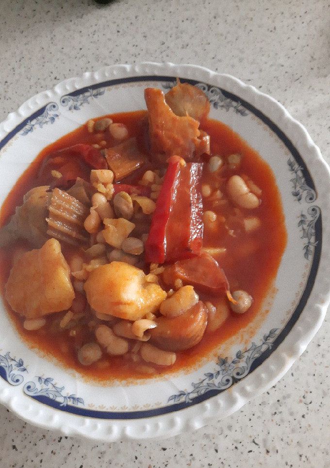 Una foto de Arroz y habichuelas murciano