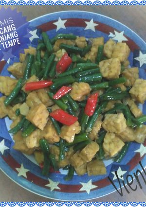 Foto resep Tumis Kacang Panjang & Tempe