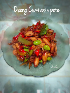 Foto resep Oseng Cumi asin pete