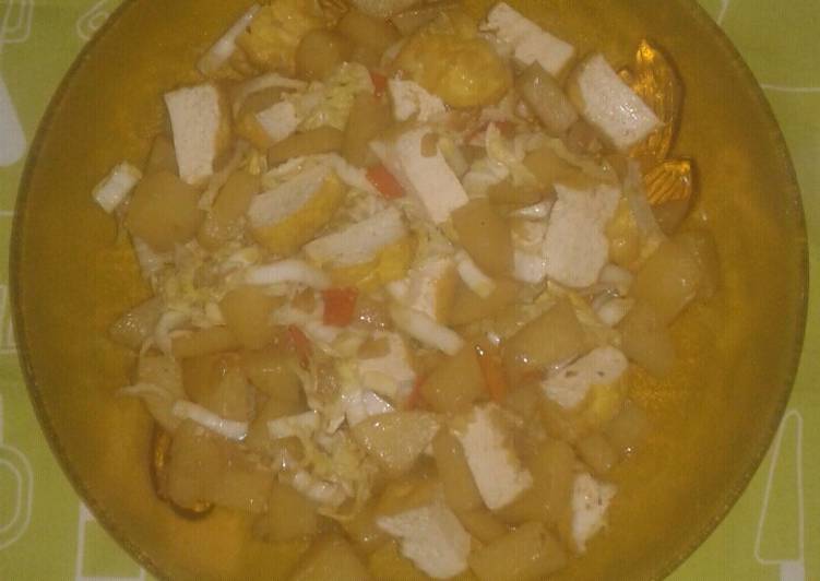 Tumis Kentang Tahu Sawi Putih