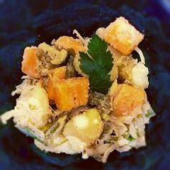 A picture of Potato and sweet potato salad.