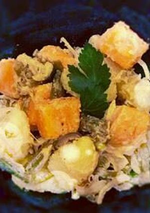 A picture of Potato and sweet potato salad.