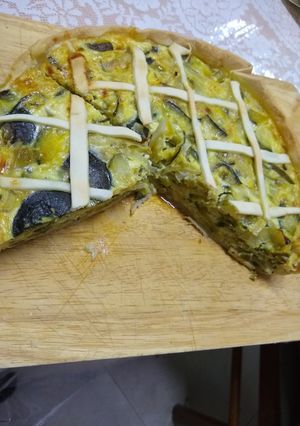 Una foto de Tarta de zapallitos simple