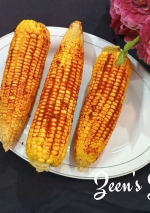 A picture of Masala Corn on the Cobs.