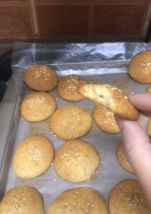 صورة لوصفة بسكوت السمسم