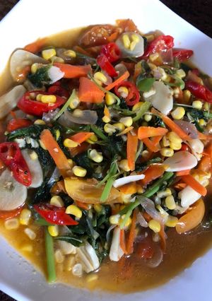 Foto resep Tumis bayam jagung wortel