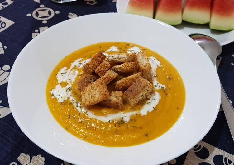 Cara Termudah Menyiapkan Butternut pumpkin soup Sempurna