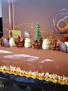 Une photo de Bûche trois chocolats #dessertsdefete