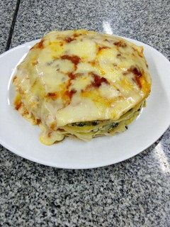 Una foto de Lasaña de crepes