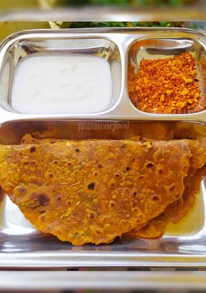 A picture of Kaddu Paratha Pumpkin Paratha.