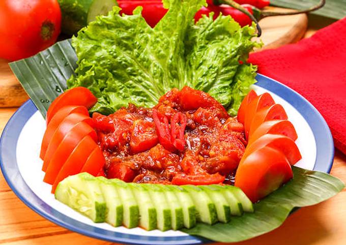 Cara bikin Resep Sambal Bawang Tomat Segar