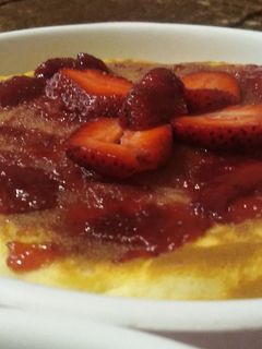 صورة لوصفة بان كيك بالفراولة