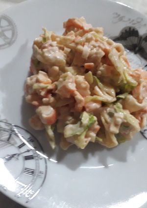 Una foto de Cóctel fácil de langostinos
