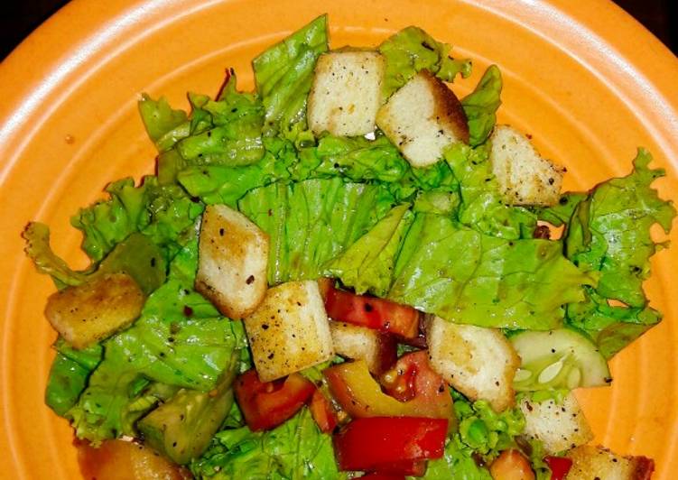 Cara Membuat Vegetables Salad with Lemon Italian Dressing Lezat