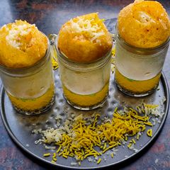 Pizza Pani Puri shots A picture of Pizza Pani Puri shots.