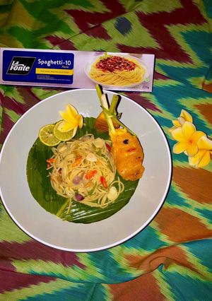 Foto resep Spaghetti Ayam Suwir Sambel Matah