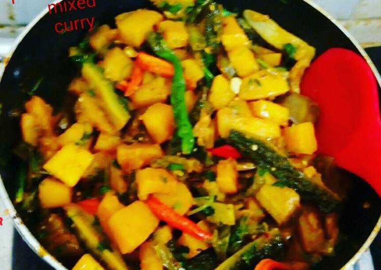 Easiest Way to Prepare Award-winning #pumpkin-karela mixed vegetables