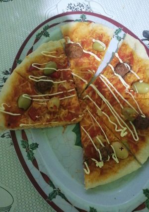 صورة لوصفة بيتزا