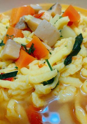 Hình của món Mì trứng rau củ cho bé 🍜.