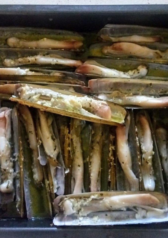 Una foto de Navajas al horno