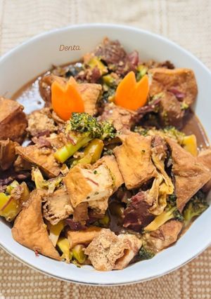 Foto resep 244. Tahu Daging Brokoli Bumbu Kecap
