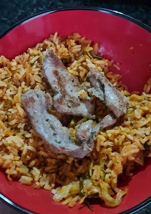 Una foto de Arroz frito con kimchi