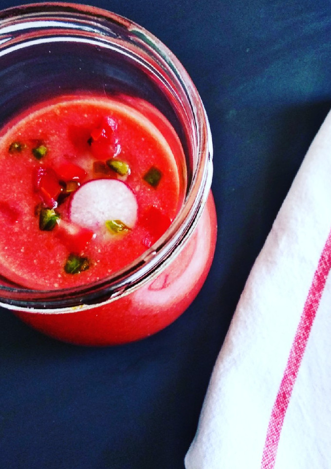 Una foto de Gazpacho de sandía