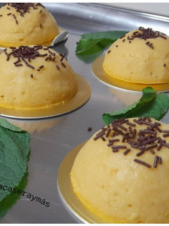 Una foto de Flan de melocotón