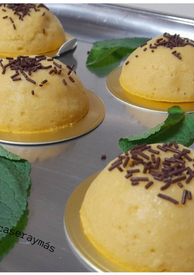 Una foto de Flan de melocotón