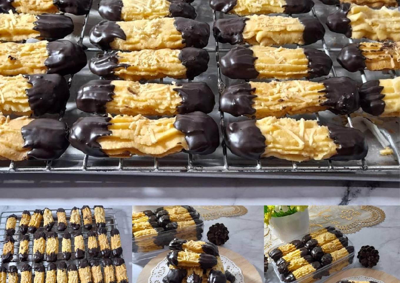 Sweet cheese chocolate cookies