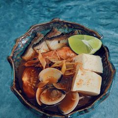 Tom yum vermicelli A picture of Tom yum vermicelli.