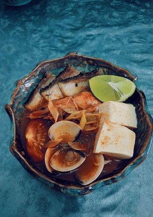 A picture of Tom yum vermicelli.