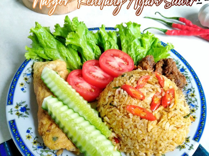 Langkah Mudah untuk Menyiapkan Nasgor Rendang Ayam Suwir yang Enak Banget