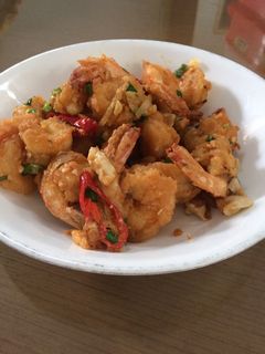 Foto resep Udang goreng saus telur asin
