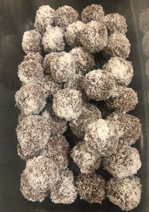 Una foto de Panellets chocolate y coco