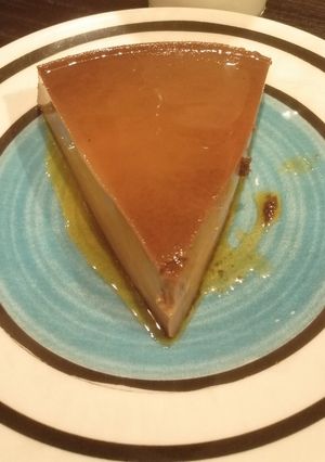 Una foto de Flan de chocolate