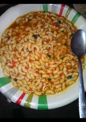 A picture of Jallof din macaroni.