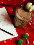 Chocolate oats banana smoothie