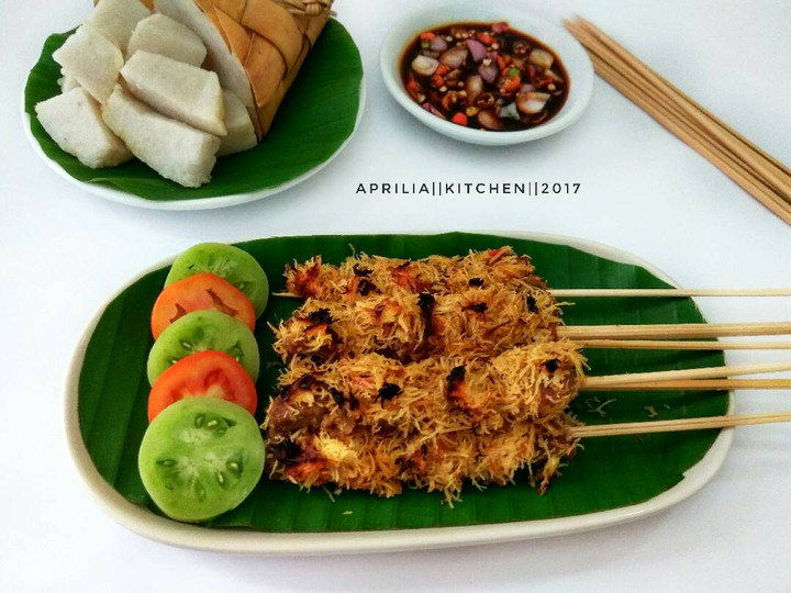 Resep: Sate klopo/sate daging dan kelapa Gampang