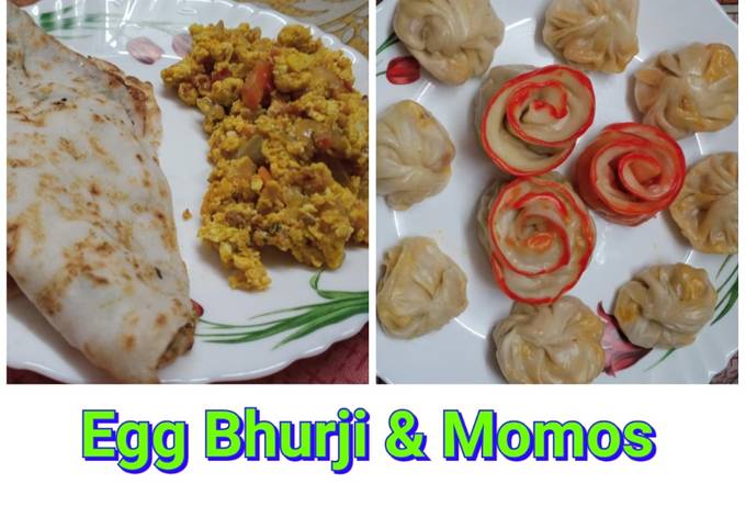Egg Bhurji &amp; Momos