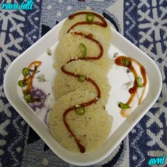 A picture of Rava idli without curd.