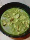 Singhada and green chana curry