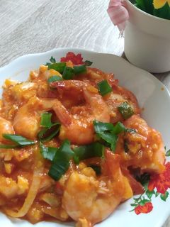 Foto resep Udang Saos Padang