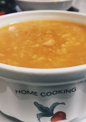 Hình của món Cháo bí đỏ.