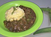Gambar okra daging