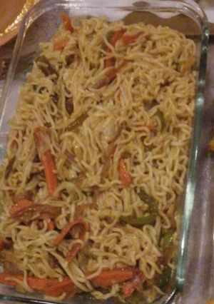 صورة لوصفة أندومي بالخضار 😋