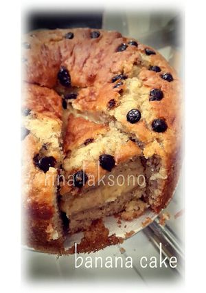 Foto resep Banana cake simple & enak