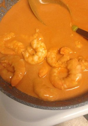 Una foto de Camarones a la diabla